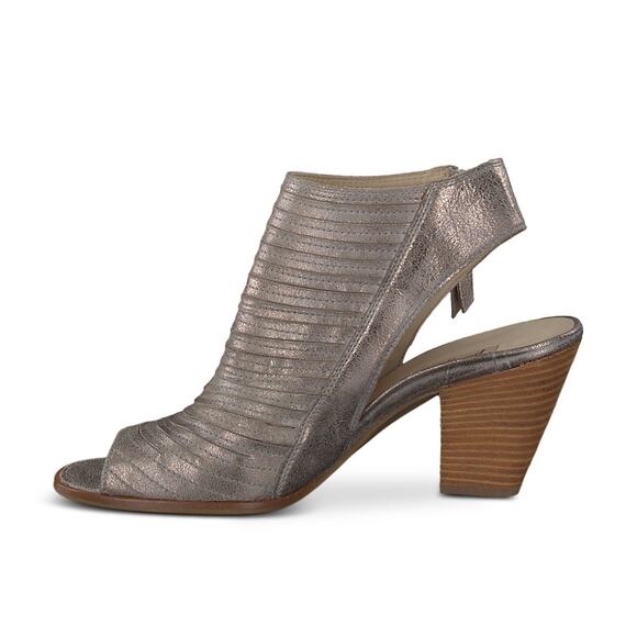 Paul Green in  metallic gray  Cayanne Peep Toe High Heel Booties 8 (US 10.5) - Picture 2 of 16